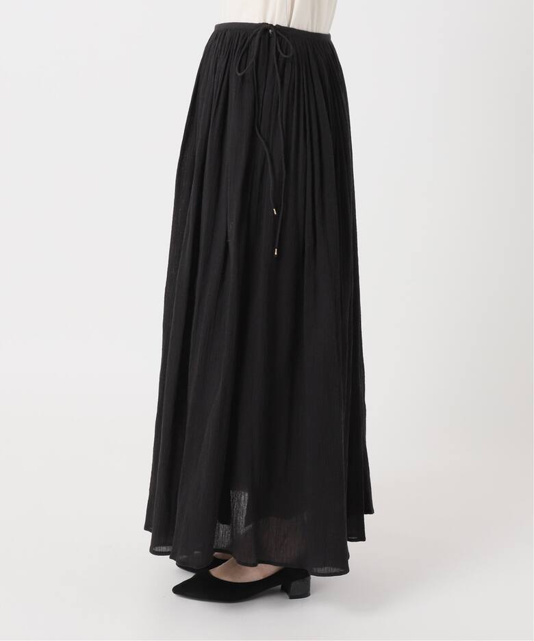 コットンクレープギャザースカート（ロング・マキシ丈スカート  