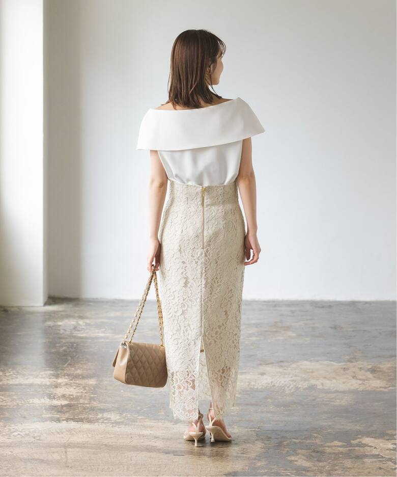 追加》リバーレースIラインスカート 8（ロング・マキシ丈スカート  