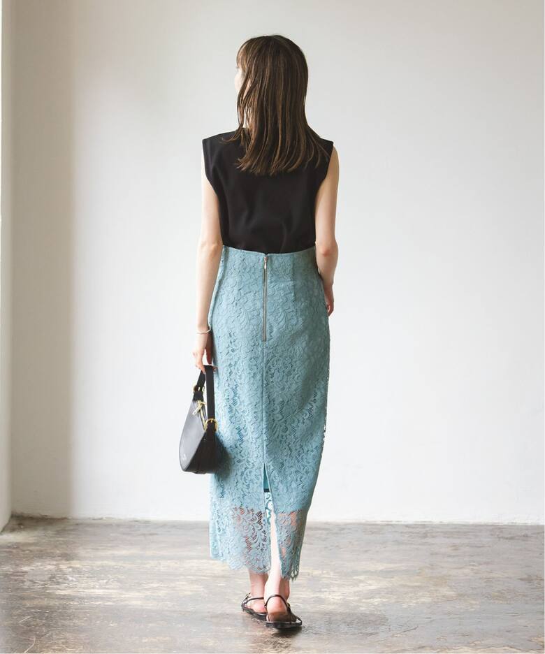 追加》リバーレースIラインスカート 8（ロング・マキシ丈スカート  