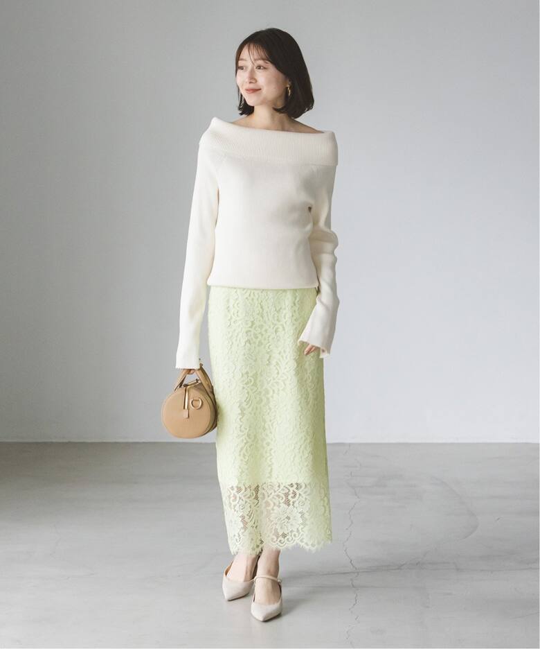 追加》リバーレースIラインスカート 8（ロング・マキシ丈スカート  