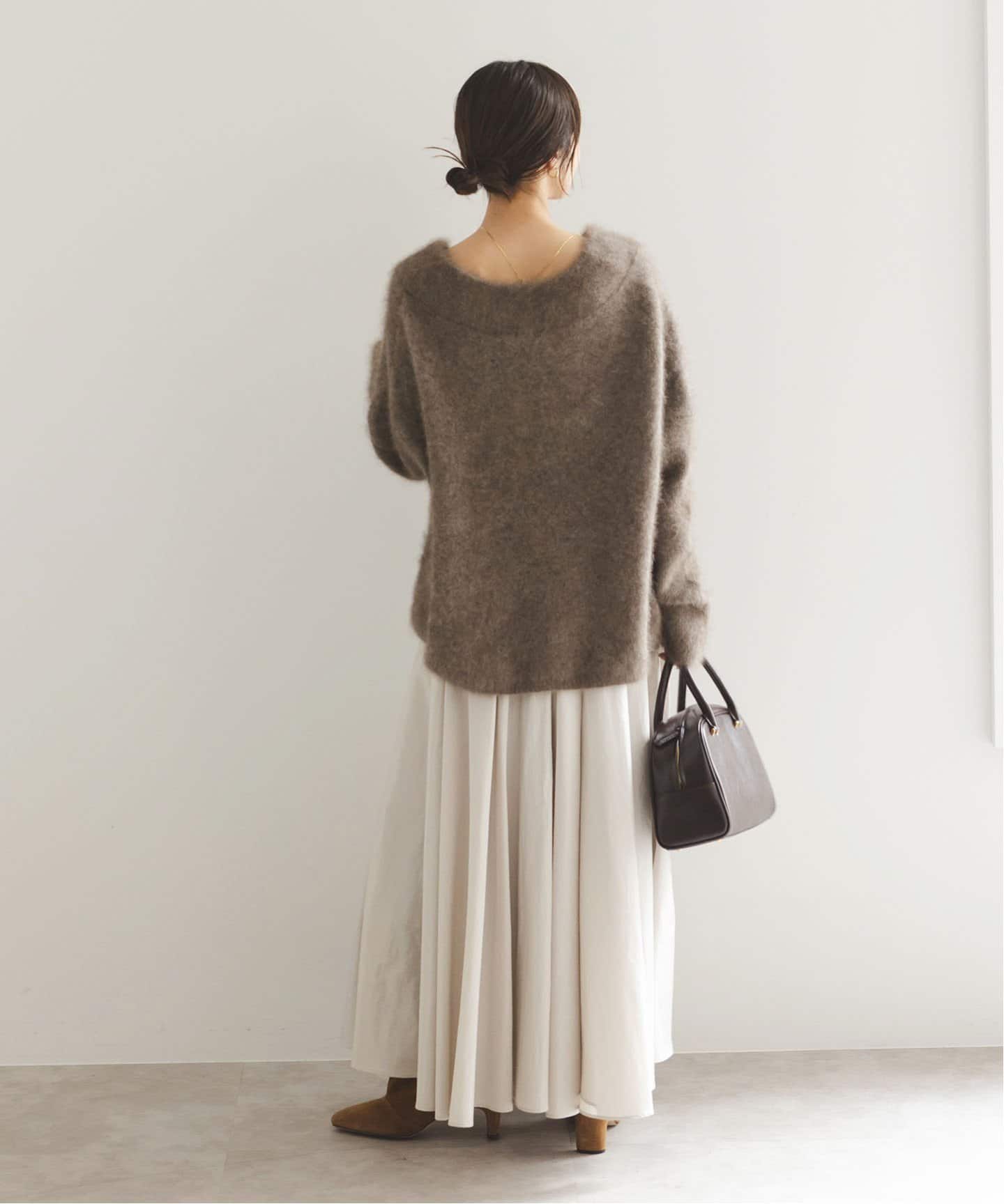 【美品】NOBLEノーブル　Le Tinte レオパードフレアスカート 22AW シルキータフタフレアスカート（ロング・マキシ丈スカート）｜NOBLE