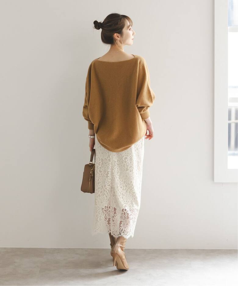 追加》リバーレースIラインスカート9（ロング・マキシ丈スカート  