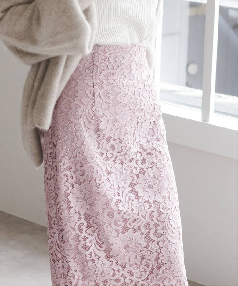 追加》リバーレースIラインスカート9（ロング・マキシ丈スカート  