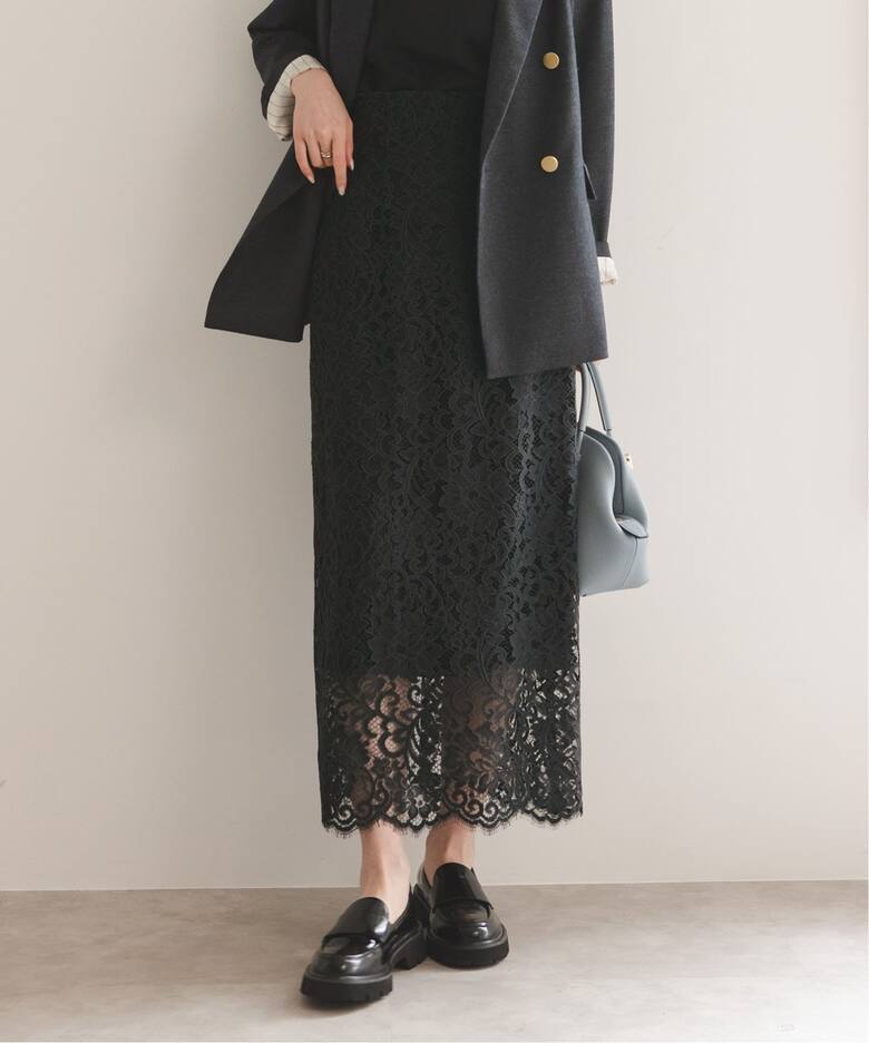 追加》リバーレースIラインスカート9（ロング・マキシ丈スカート  
