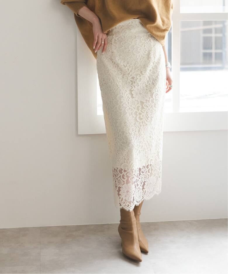 追加》リバーレースIラインスカート9（ロング・マキシ丈スカート  