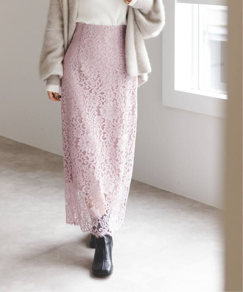 追加》リバーレースIラインスカート9（ロング・マキシ丈スカート  