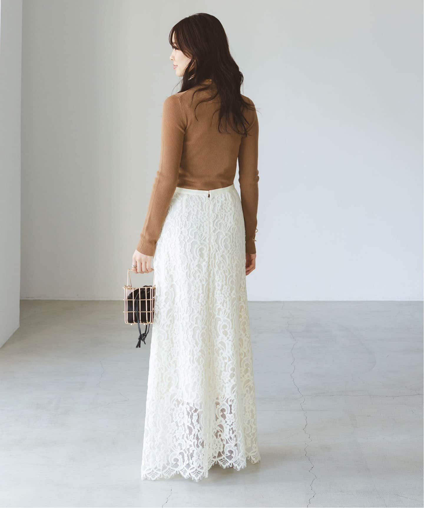 ラビッシュレースAラインスカート（ロング・マキシ丈スカート