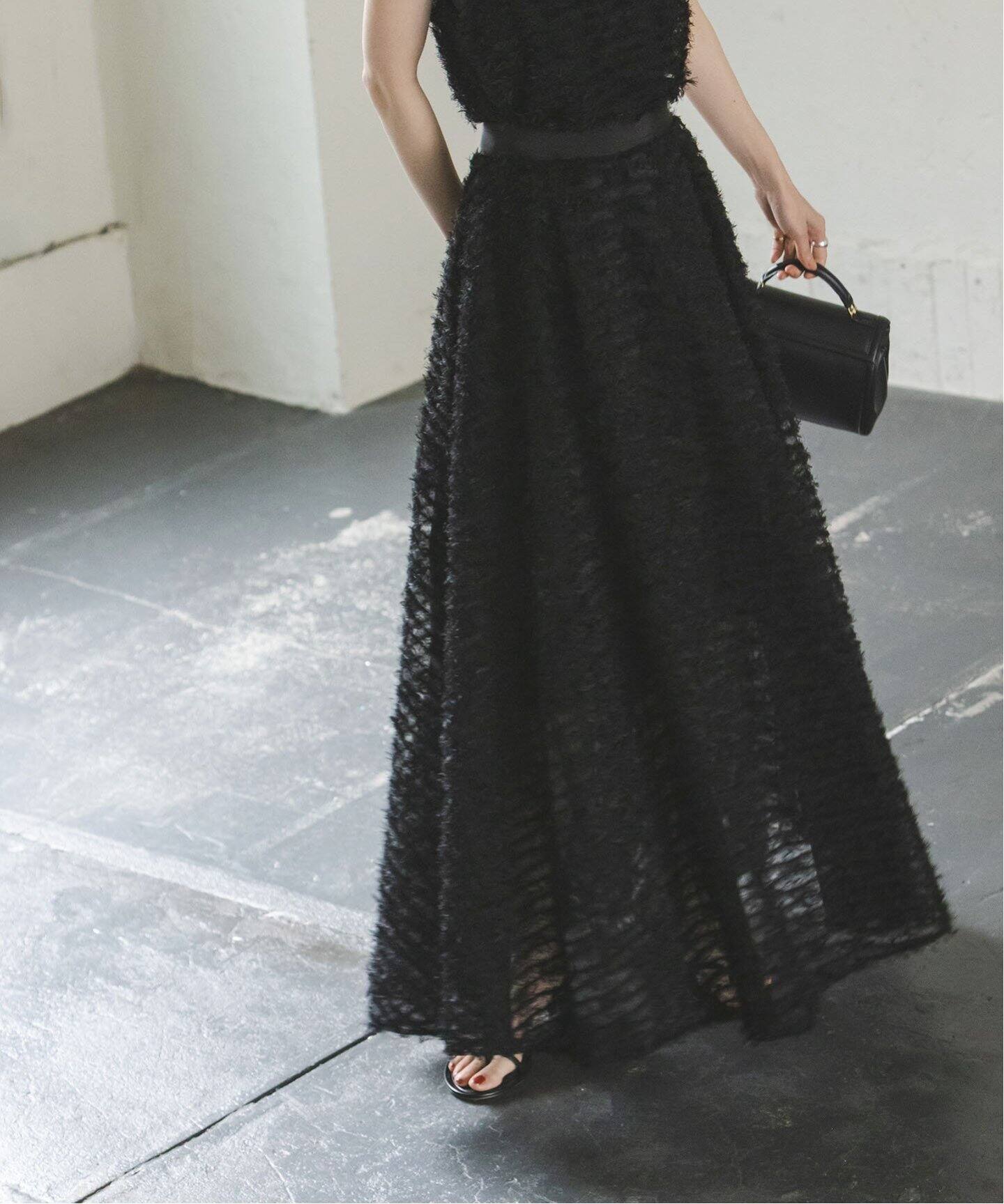 noble チュールスカート 完売 （ウエストゴム/洗濯機可能】チュール  