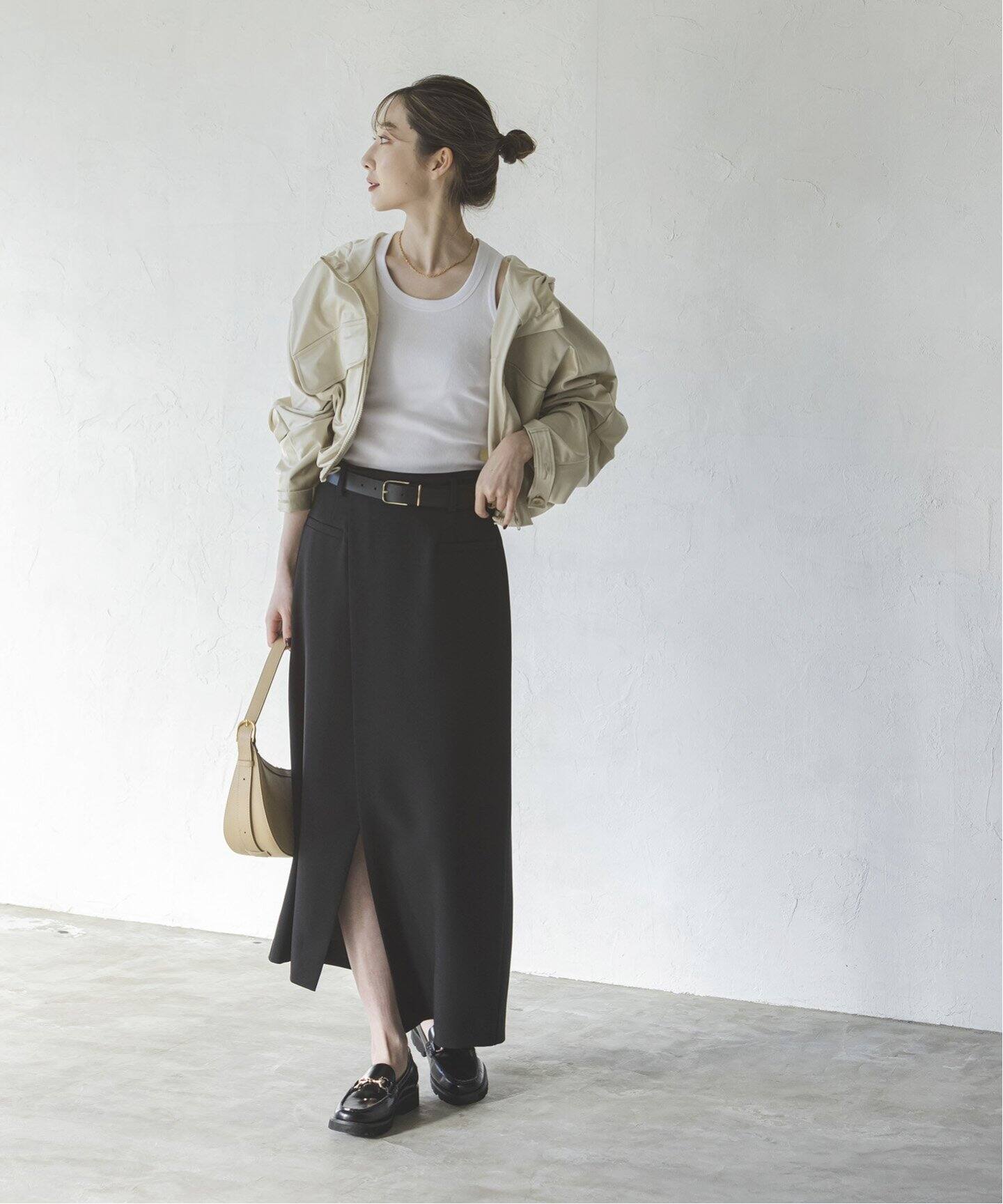 アシンメトリーレングススカート（ロング・マキシ丈スカート）｜NOBLE  