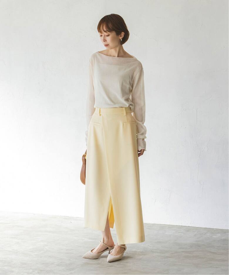 アシンメトリーレングススカート（ロング・マキシ丈スカート）｜NOBLE  