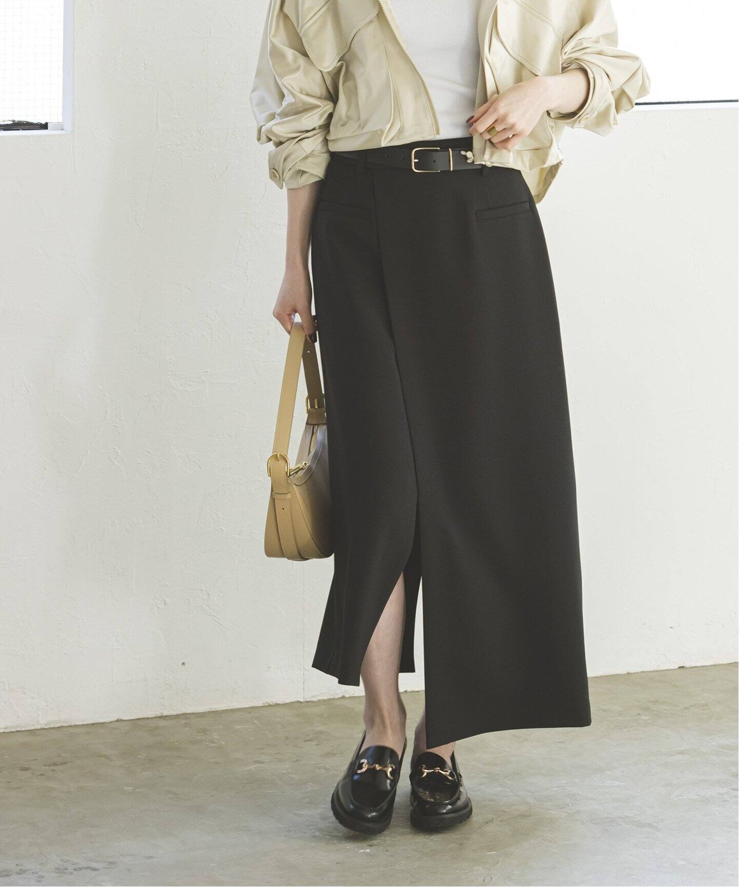 アシンメトリーレングススカート（ロング・マキシ丈スカート）｜NOBLE  