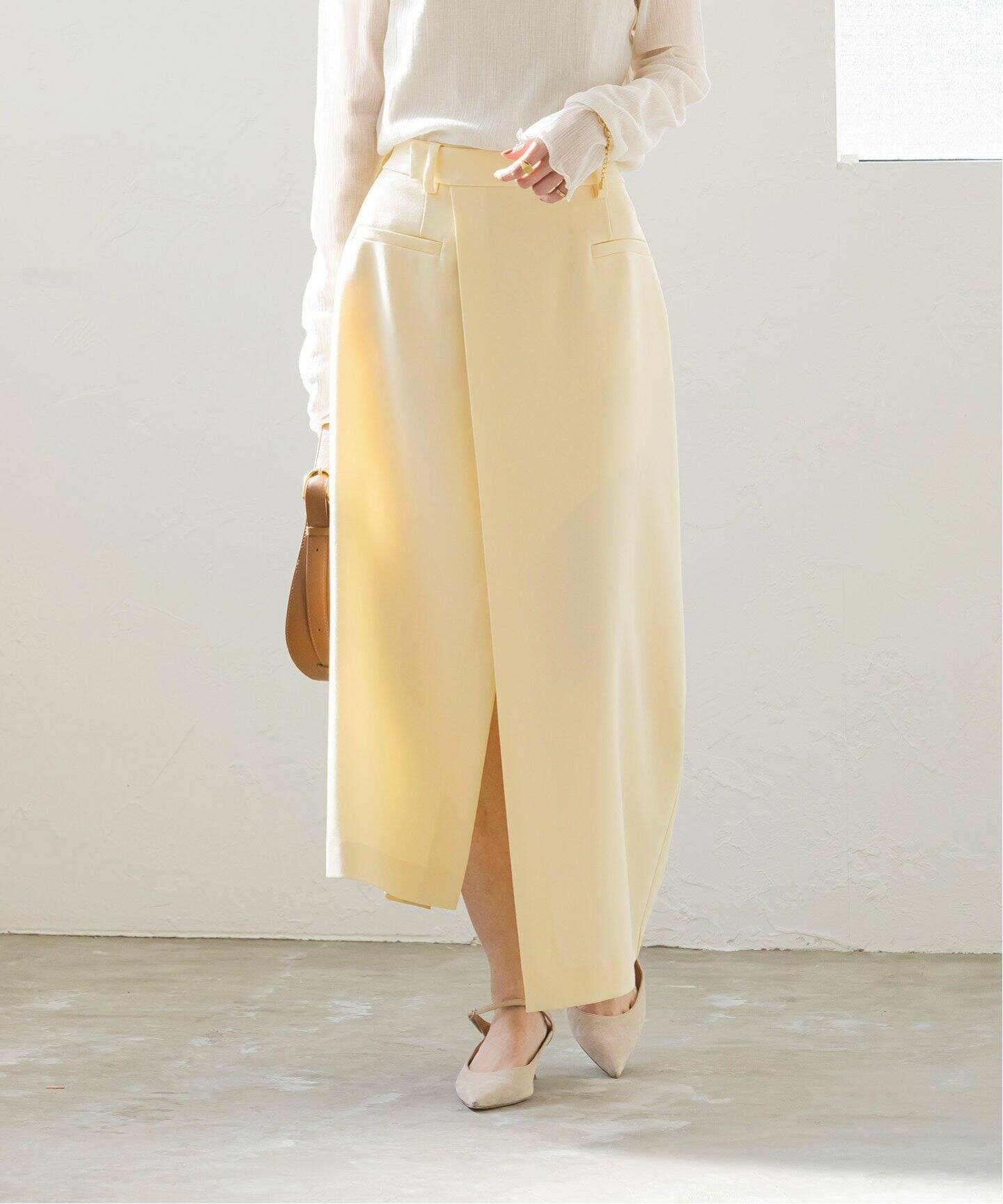 アシンメトリーレングススカート（ロング・マキシ丈スカート）｜NOBLE  