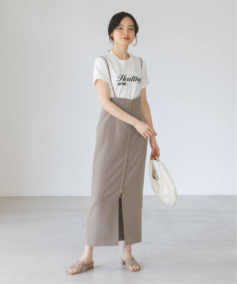 追加》ショルダーサロペットフープジップスカート（ロング・マキシ丈  