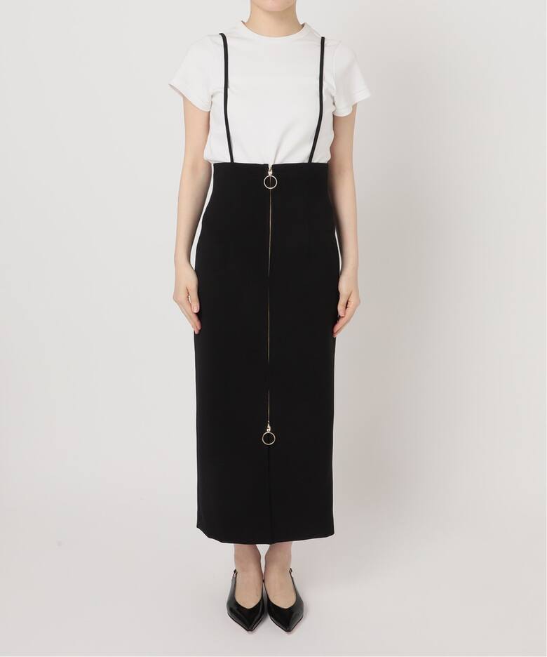 追加》ショルダーサロペットフープジップスカート（ロング・マキシ丈  