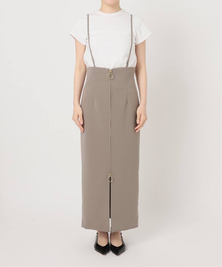追加》ショルダーサロペットフープジップスカート（ロング・マキシ丈 