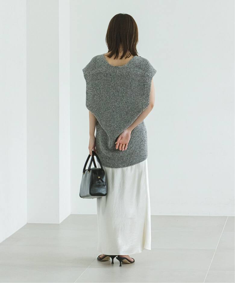 追加2》ナローAラインサテンスカート（ロング・マキシ丈スカート 