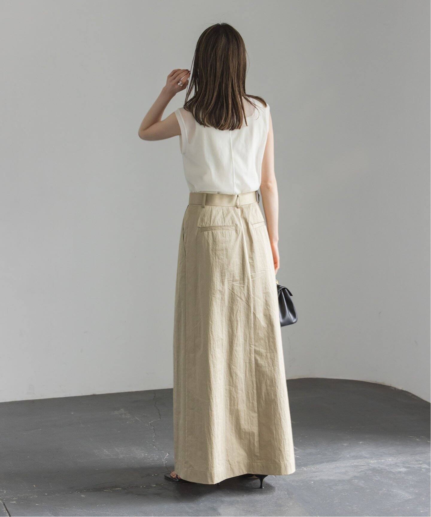 ヴィンテージタフタロングスリットスカート（ロング・マキシ丈スカート  