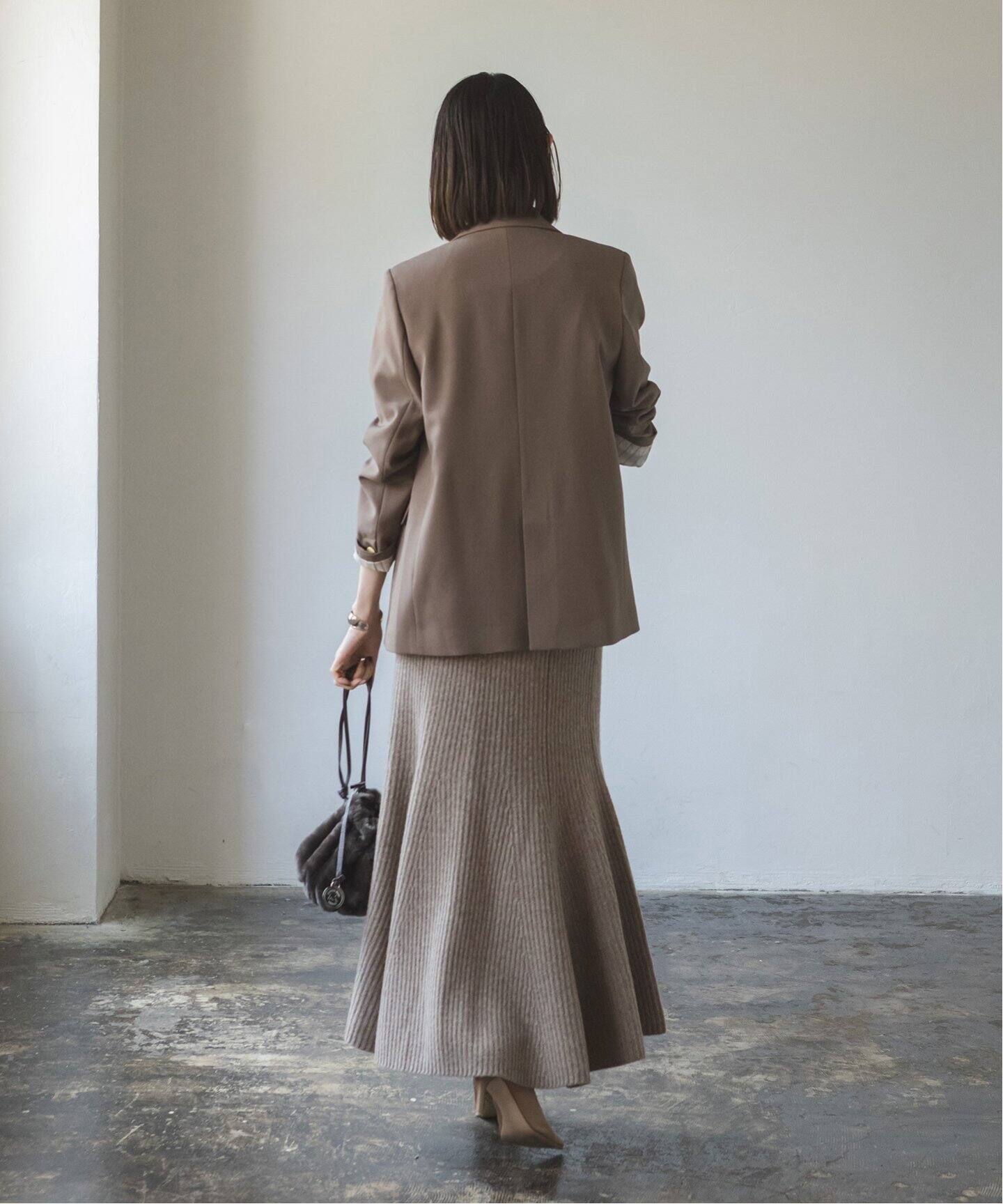 5G片畔ニットマーメイドスカート（ロング・マキシ丈スカート）｜NOBLE  