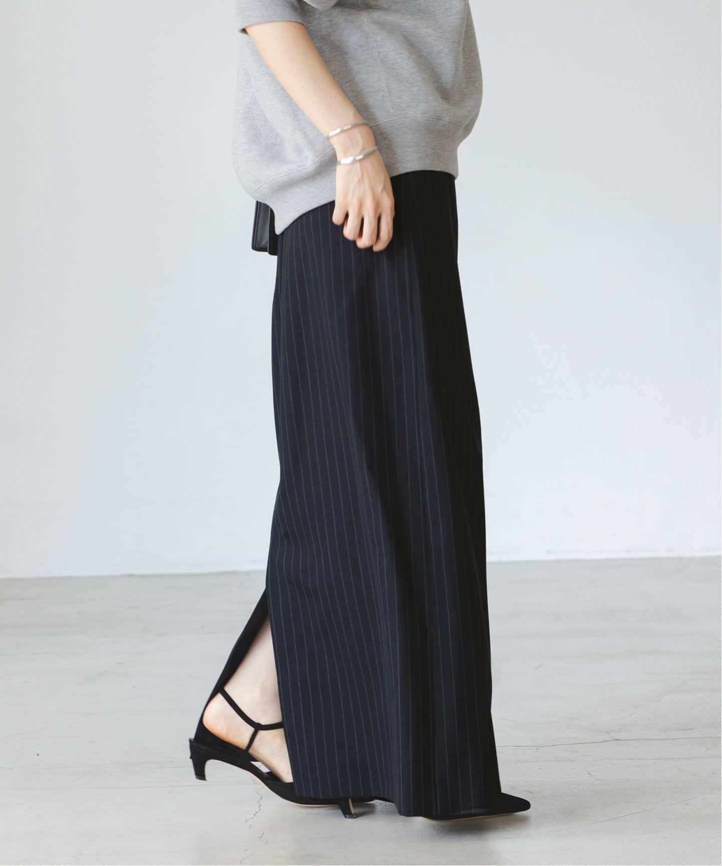 24AW NOBLE ノーブル モヘアMIXポプリン2WAYスカート 美品 モヘアMIXポプリン2WAYスカート（ロング・マキシ丈スカート）｜NOBLE