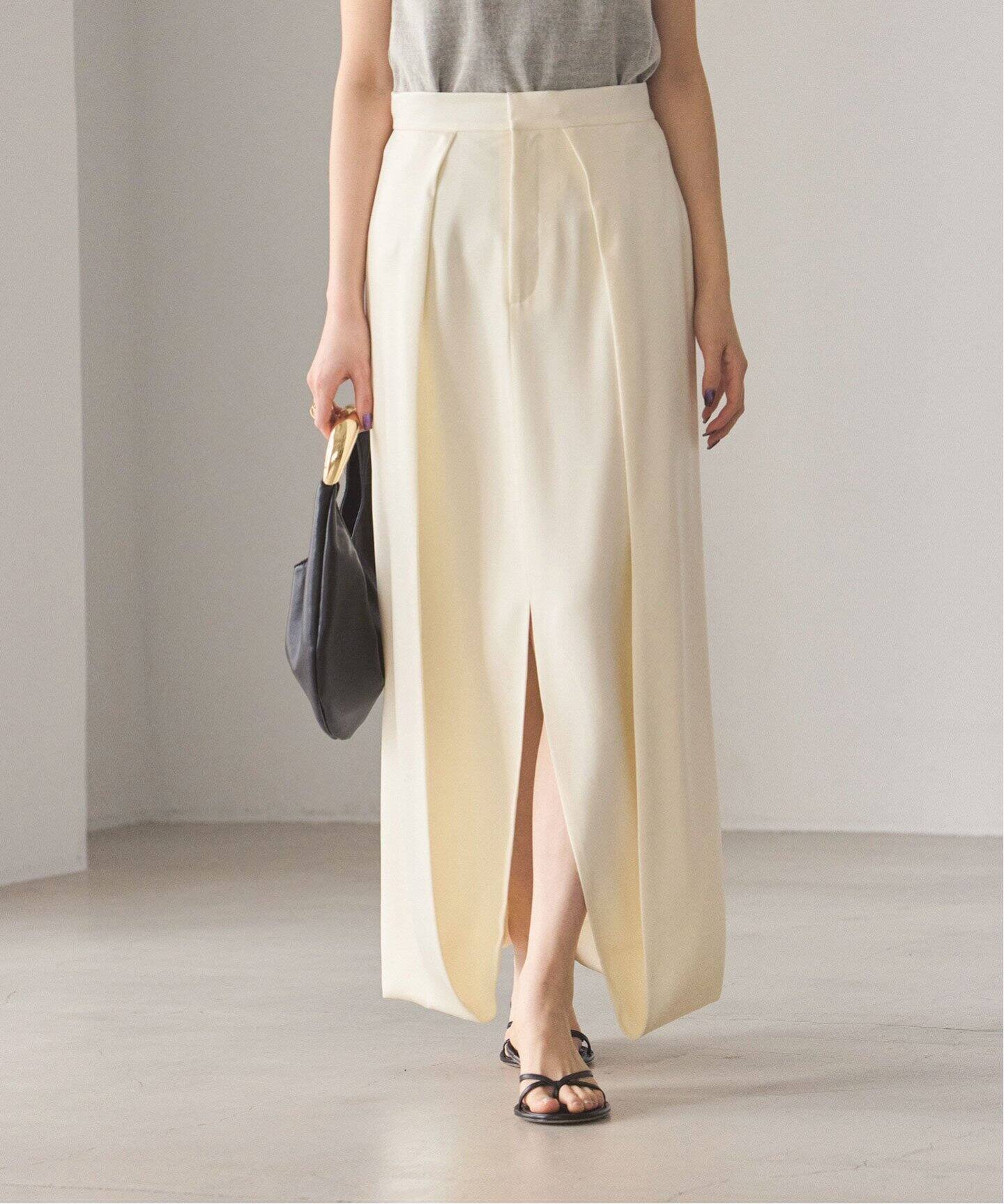 ターンアラウンドサテンスカート（ロング・マキシ丈スカート）｜NOBLE  