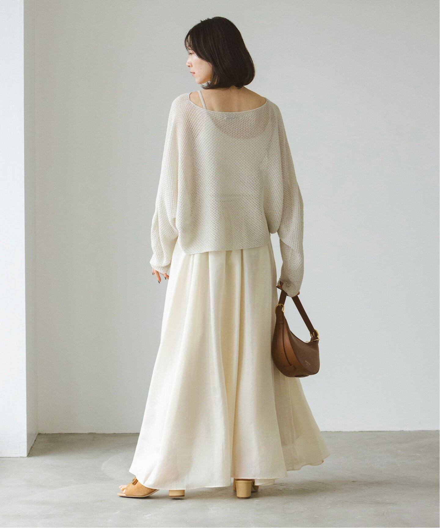 シルキータフタマキシスカート（ロング・マキシ丈スカート）｜NOBLE  