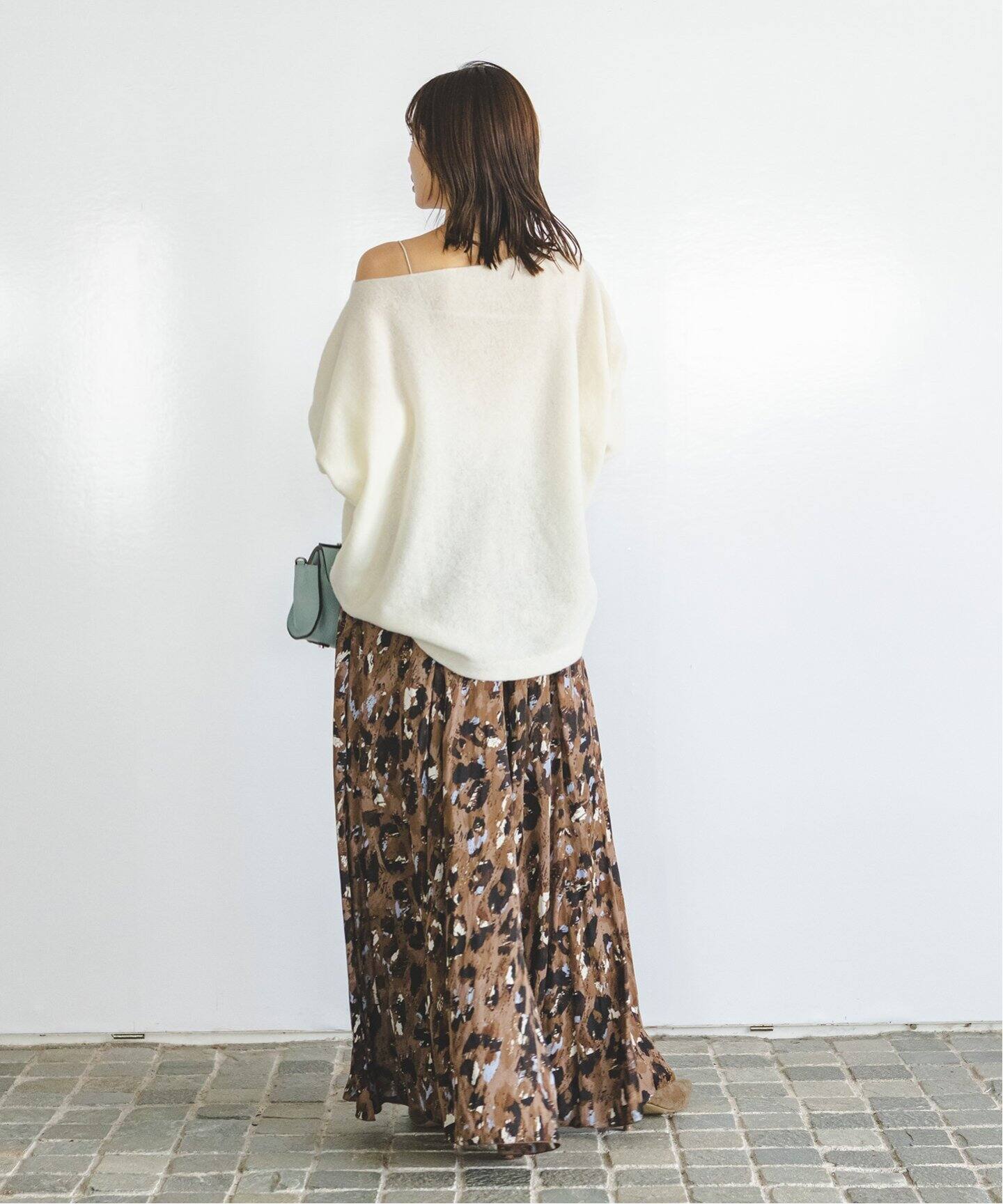 レオパードプリントスリットスカート（ロング・マキシ丈スカート  