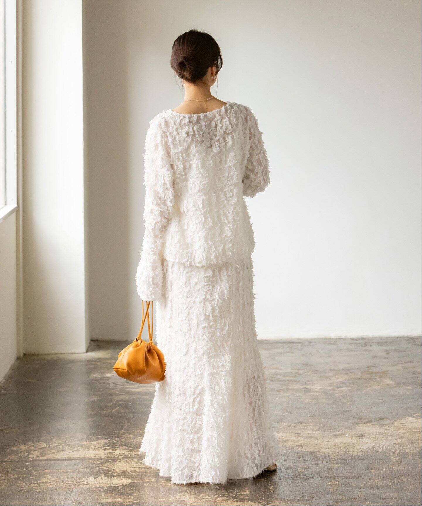 ジャガードヘムフレアスカート（ロング・マキシ丈スカート）｜NOBLE  