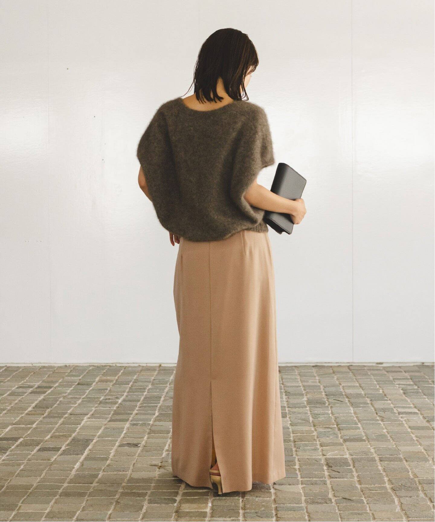 フロントボタンフィブリルスカート（ロング・マキシ丈スカート  