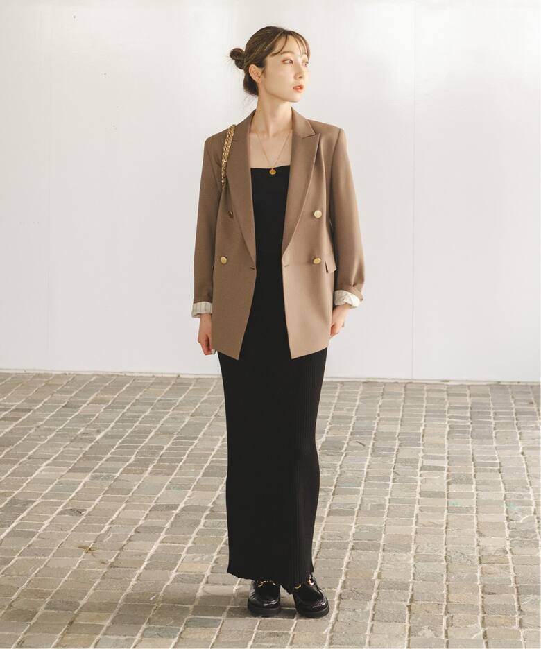 NOBLE ランダムバイカラーリブニットスカート 遡る 