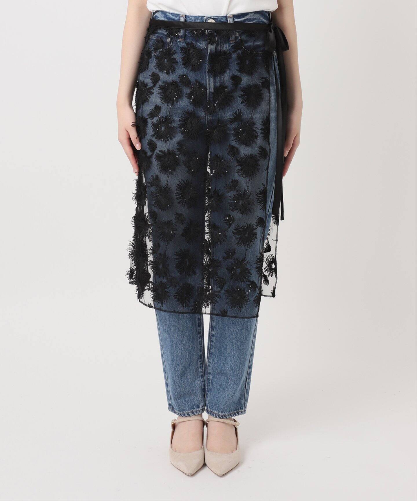 PROVOKE/プロヴォーク チュールフラワーラップスカート（その他  