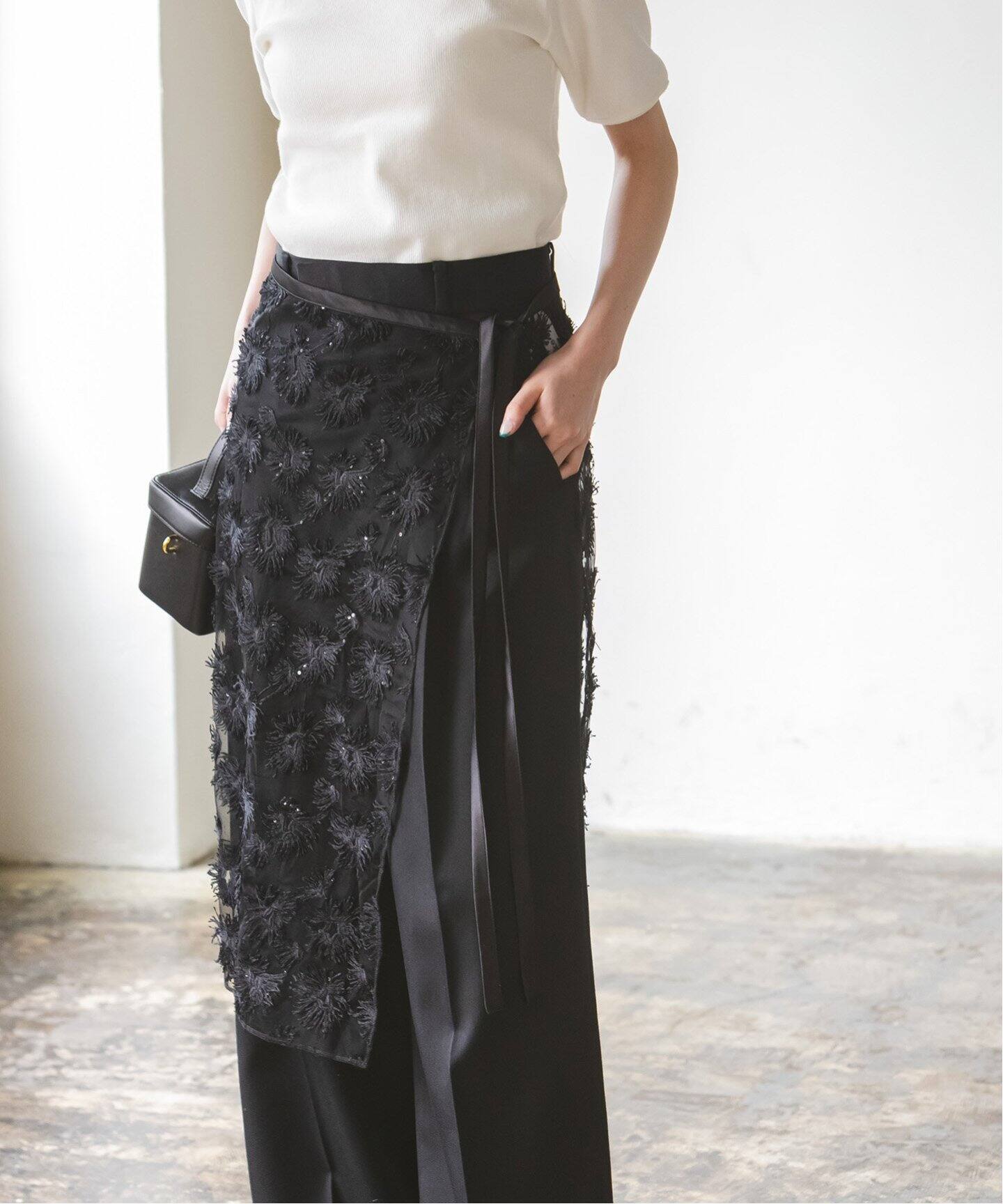 PROVOKE/プロヴォーク チュールフラワーラップスカート（その他  