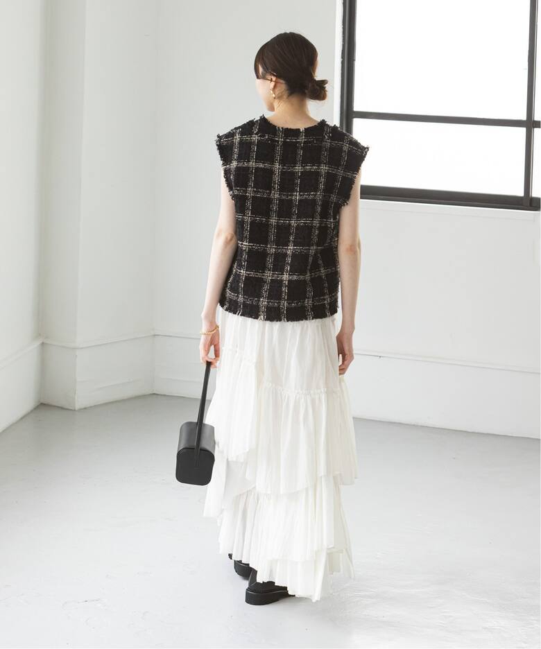 追加》CASA FLINE/カーサフライン コットンティアードスカート（ロング  