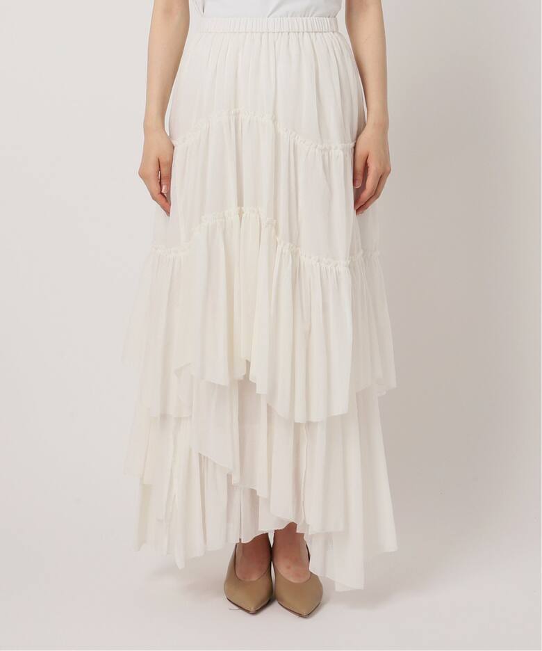 追加》CASA FLINE/カーサフライン コットンティアードスカート（ロング  