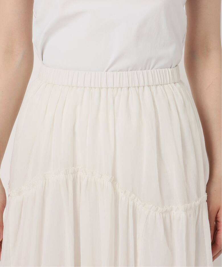 追加》CASA FLINE/カーサフライン コットンティアードスカート（ロング  