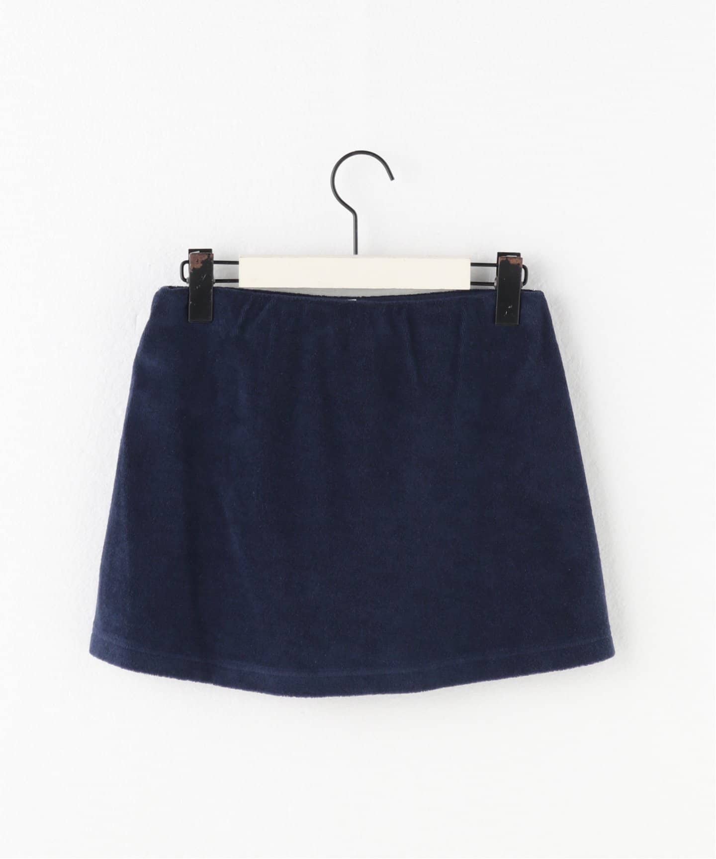 【関税込み】Sporty & Rich ネイビー Serif ミニスカート SPORTY&RICH / スポーティアンドリッチ】SERIF LOGO TERRY SKIRT