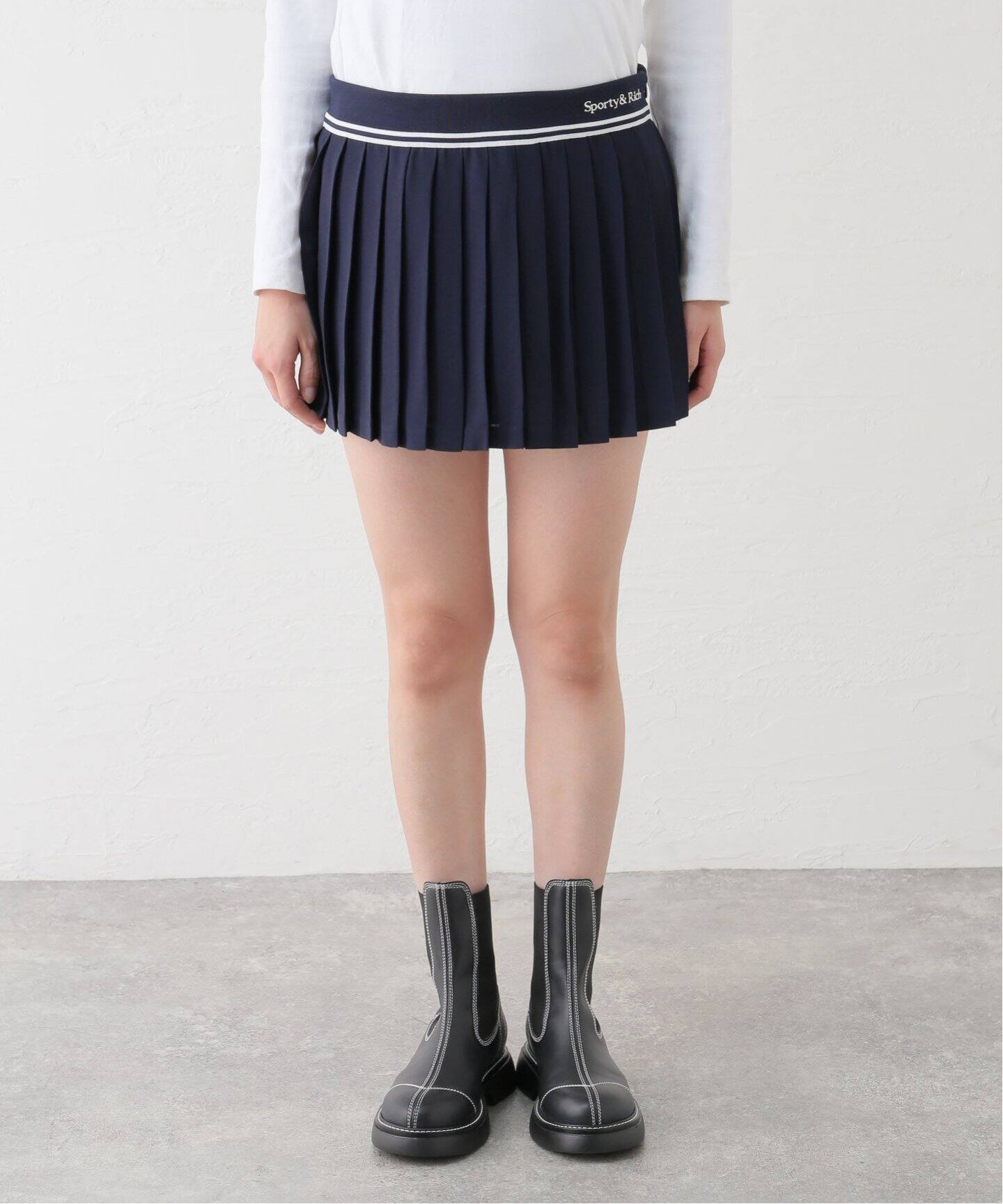 [Sporty & Rich]スポーティーアンドリッチ スカート Skirt SPORTY&RICH / スポーティアンドリッチ】ABIGAIL PLEATED SKIRT