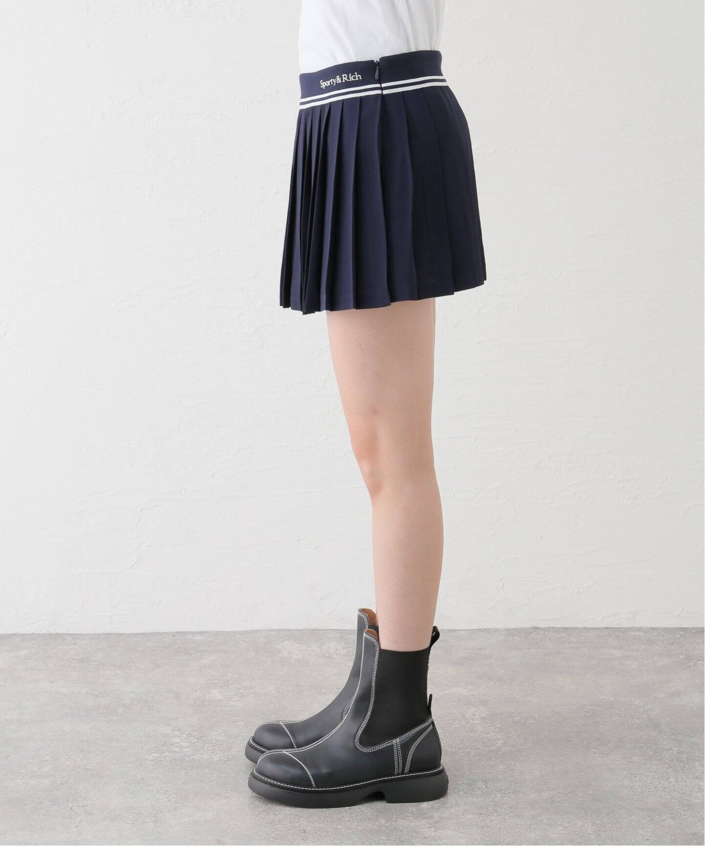 SPORTY&RICH / スポーティアンドリッチ】ABIGAIL PLEATED SKIRT