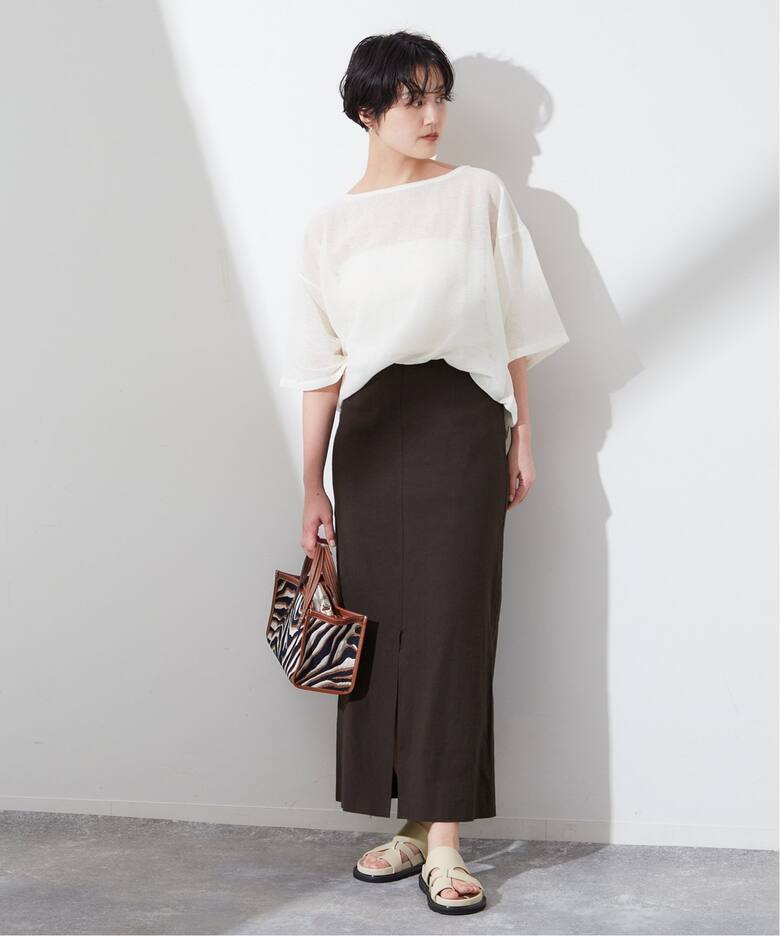 HYKE 2020SS リネンツイルスカート 2新品 愛さ 