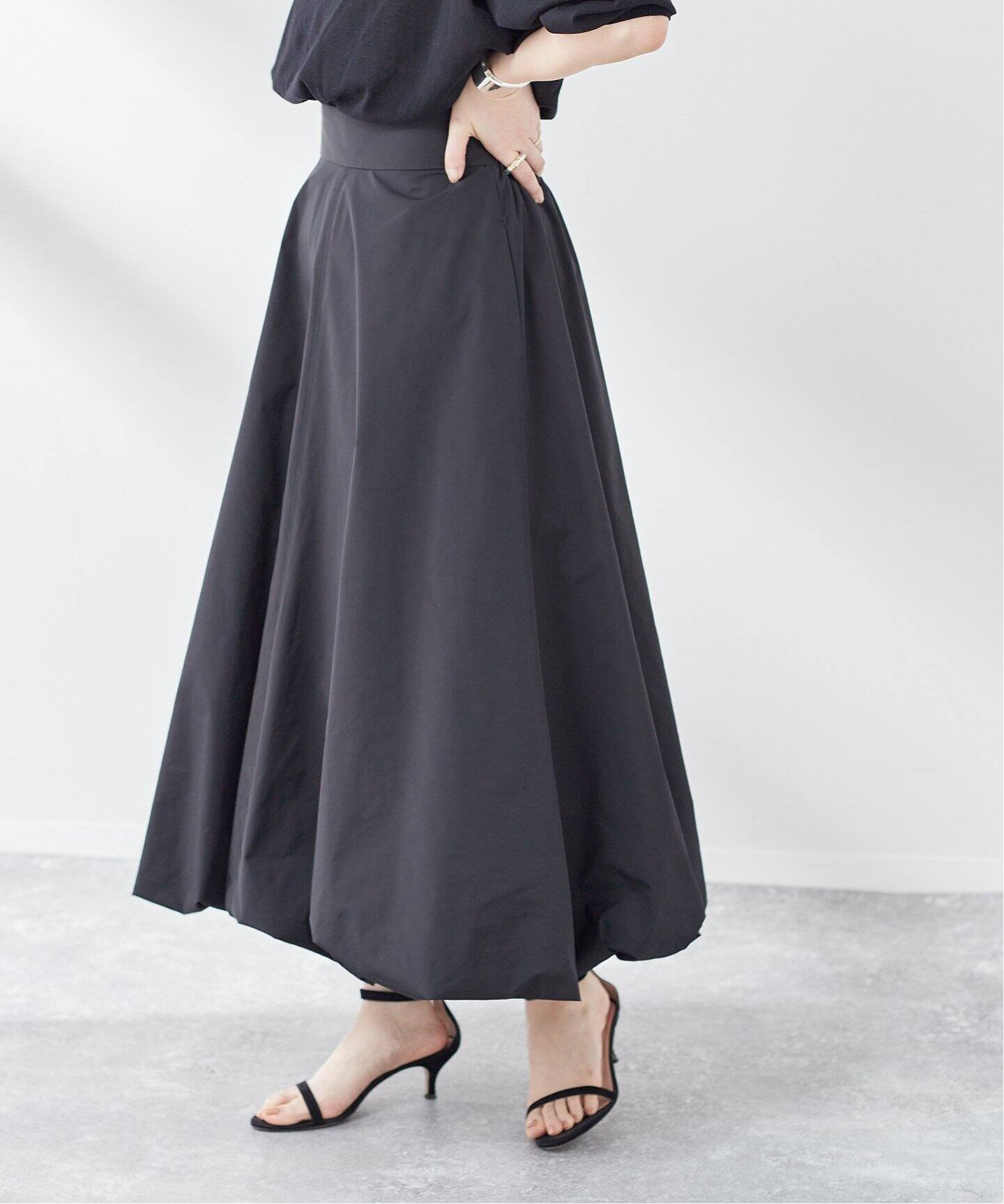 追加5》メモリータフタバルーンスカート（ロング・マキシ丈スカート  