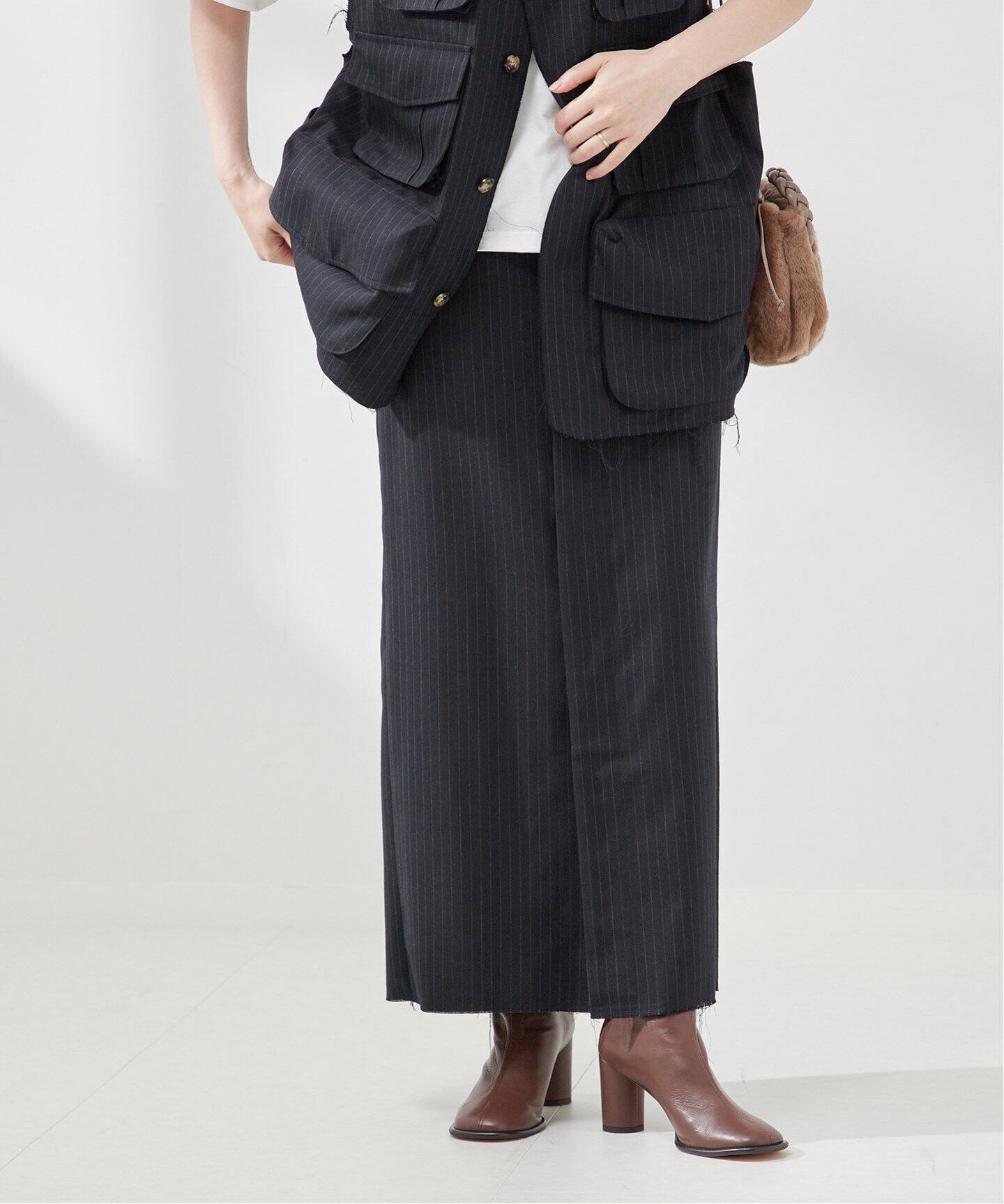 Uhr/ウーア】Front Button Skirt：スカート（ロング・マキシ丈スカート  