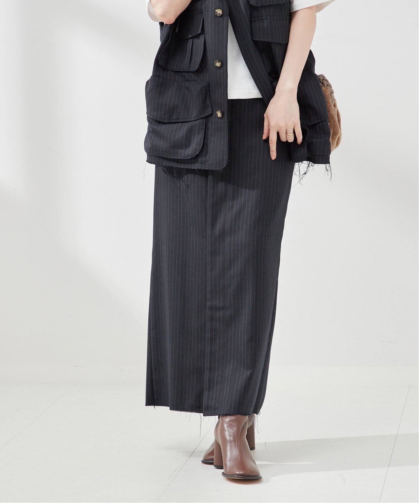 Uhr/ウーア】Front Button Skirt：スカート（ロング・マキシ丈スカート  