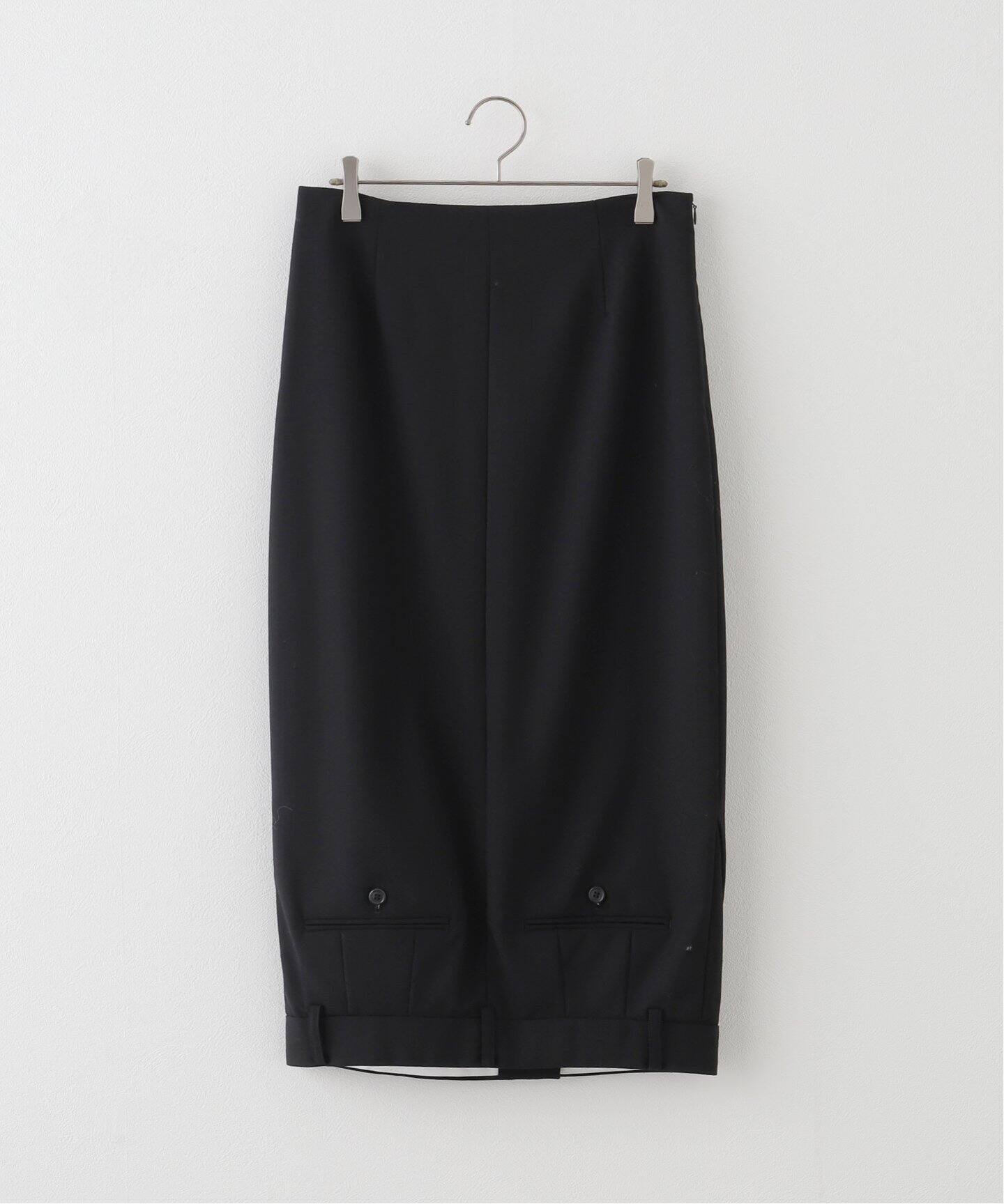 INSCRIRE /アンスクリア】Wool Upside-Down Skirt：スカート（ロング 