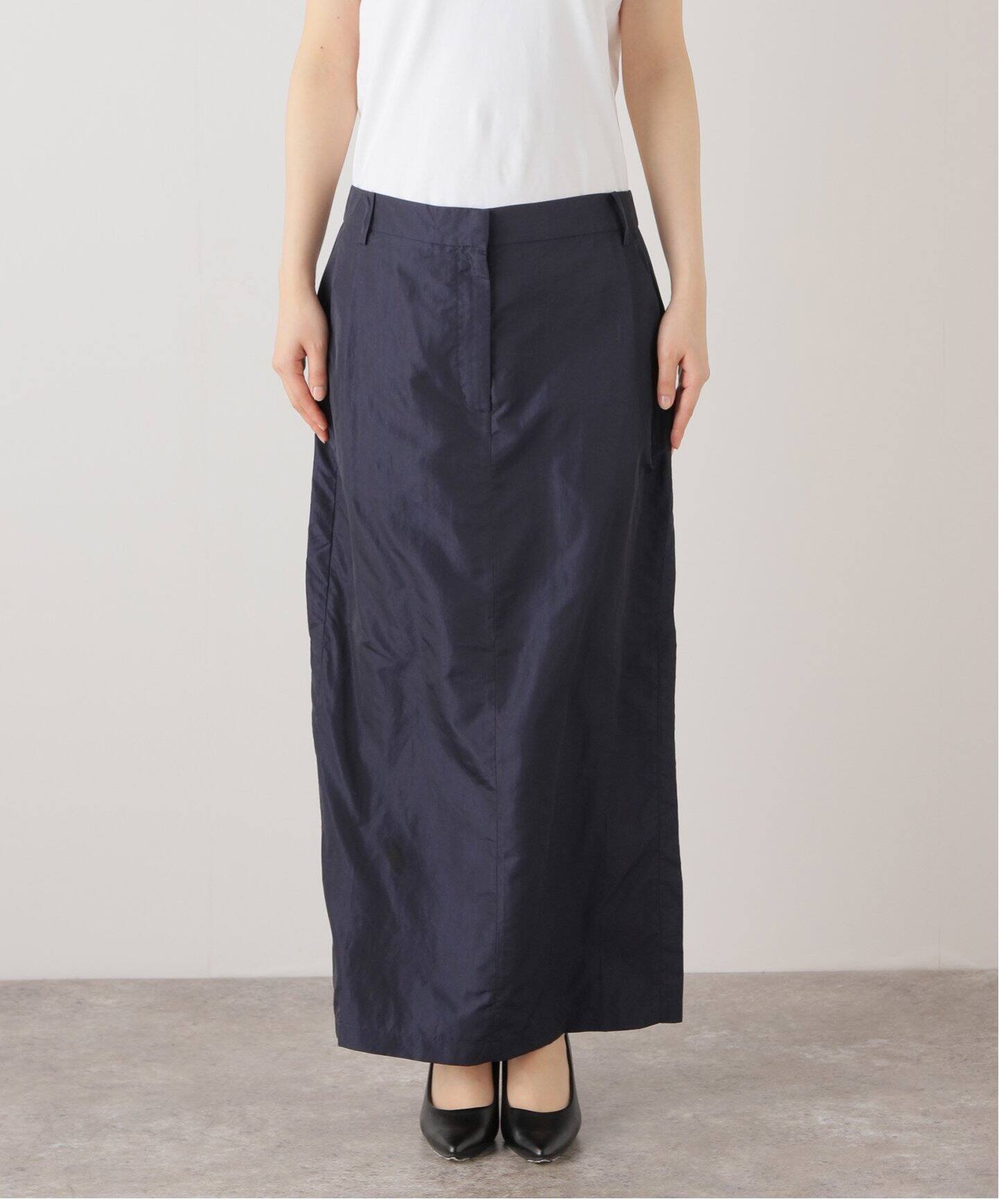 TIBI/ティビ】SILK NYLON MAXI SKIRT：スカート（ロング・マキシ丈 