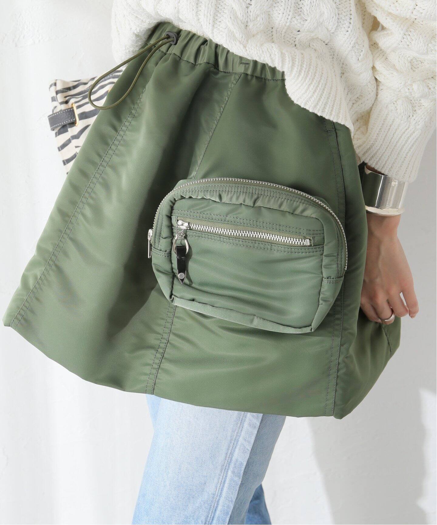 TOGA PULLA/トーガプルラ】Nylon twill skirt：ミニスカート（ミニ  