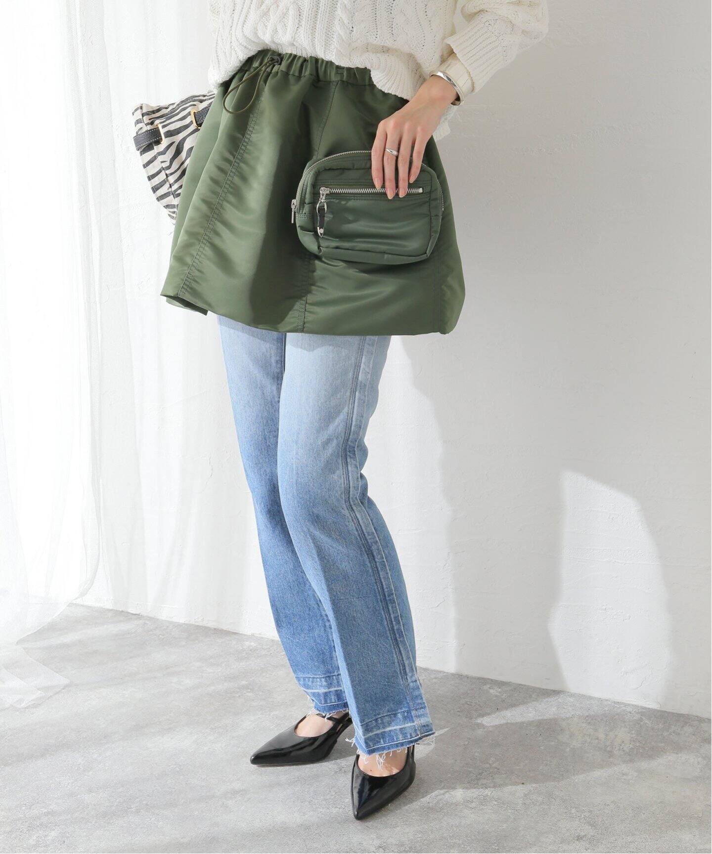 TOGA PULLA/トーガプルラ】Nylon twill skirt：ミニスカート（ミニ  