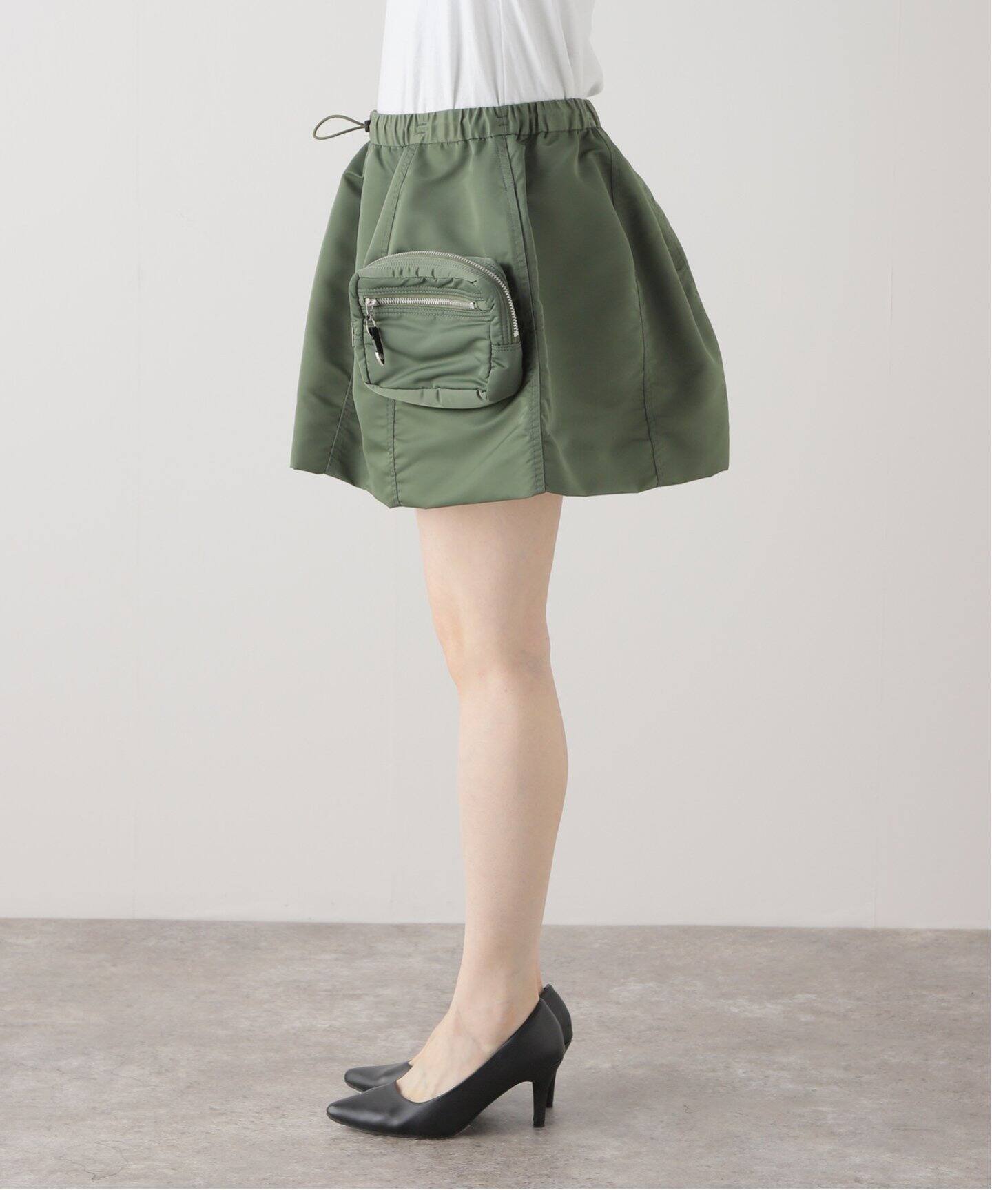 TOGA PULLA/トーガプルラ】Nylon twill skirt：ミニスカート（ミニ  