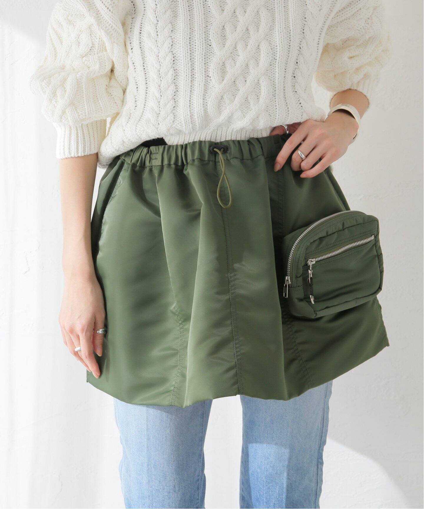 TOGA PULLA/トーガプルラ】Nylon twill skirt：ミニスカート（ミニ  