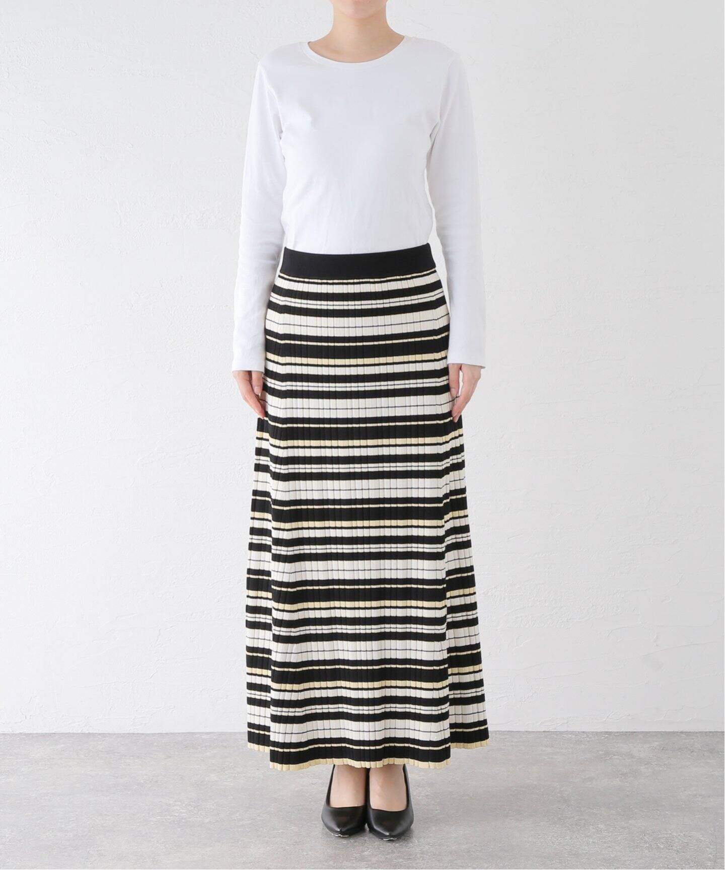 GANNI/ガニー】Future Viscose Rib Long Skirt：スカート（ロング  