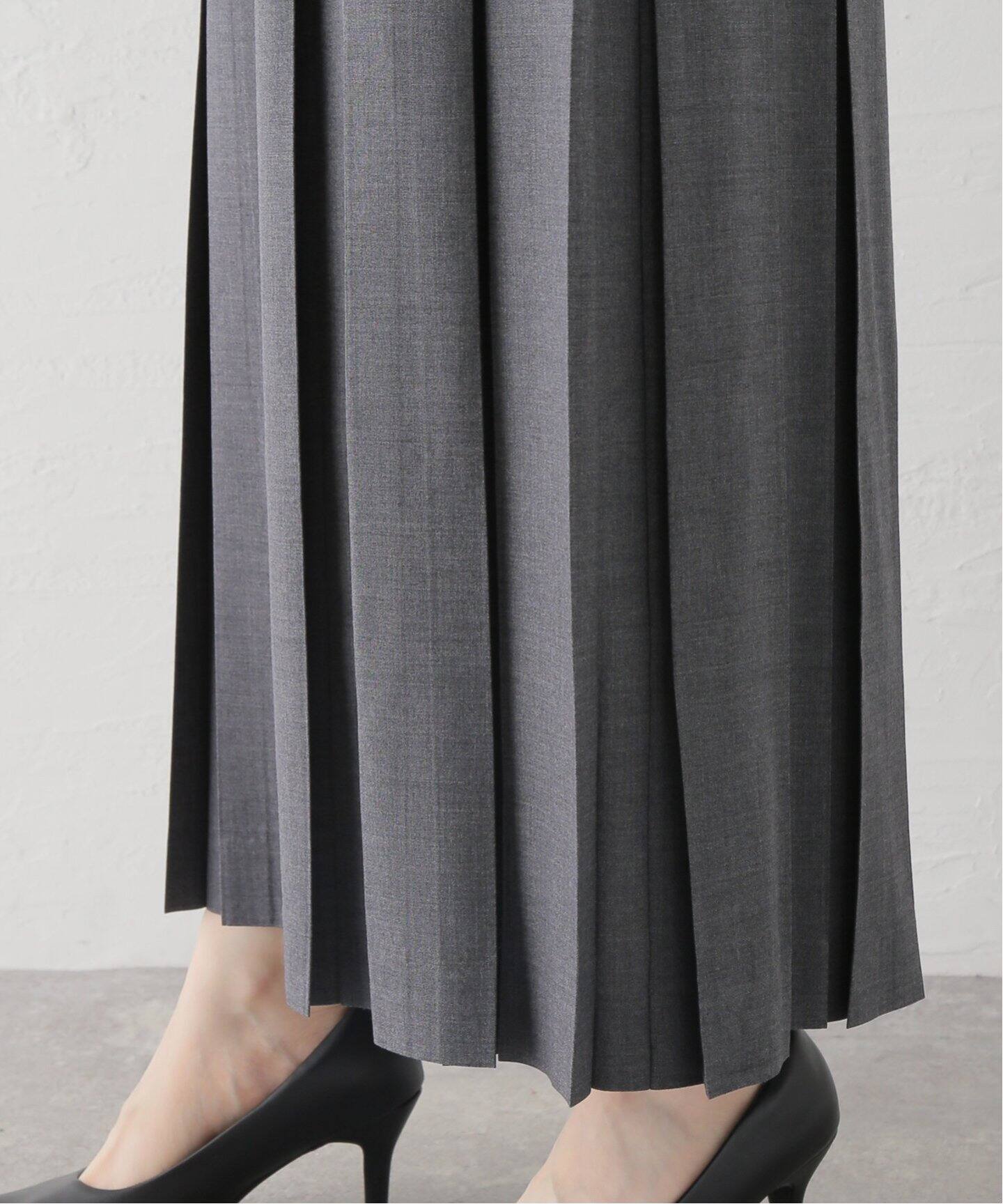 INSCRIRE /アンスクリア】Long Pleated Skirt：プリーツスカート  