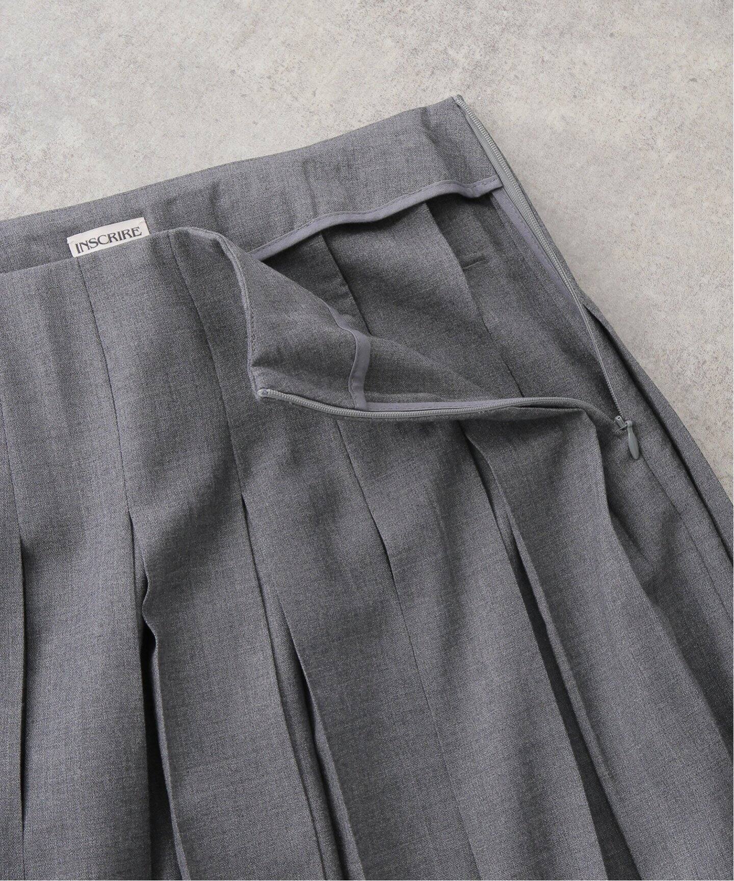 INSCRIRE /アンスクリア】Long Pleated Skirt：プリーツスカート  
